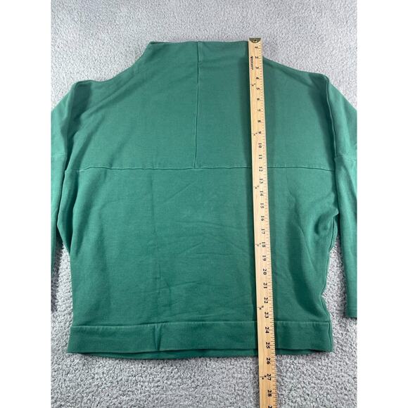 YALA Sweater Womens Small Green Brushed Sweatshirt High Neck Organic Bamboo - Picture 11 of 15